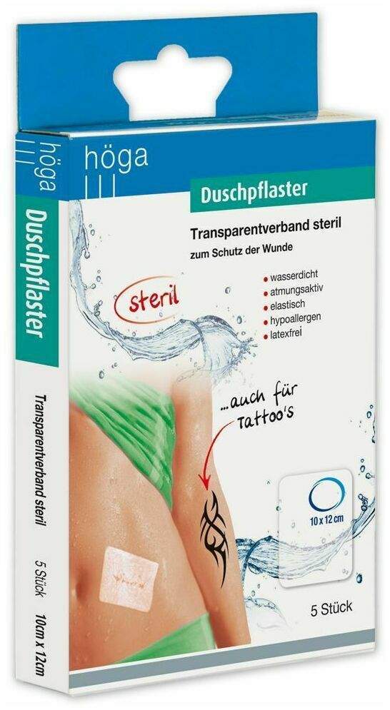 Duschpflaster 10 X 12 cm 5 Transparentverbände Steril