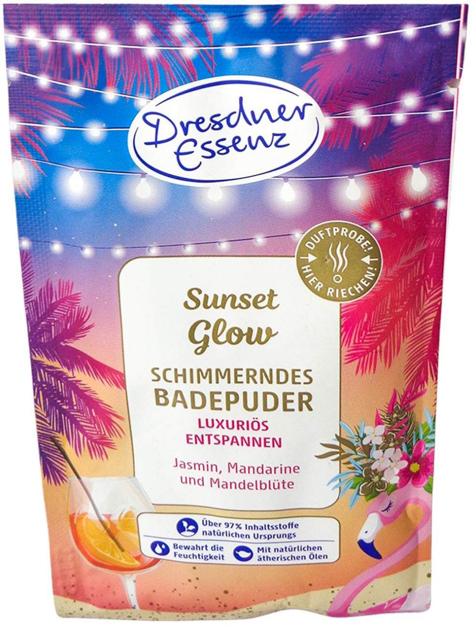 De Badepuder Sunset Glow - Badezusatz