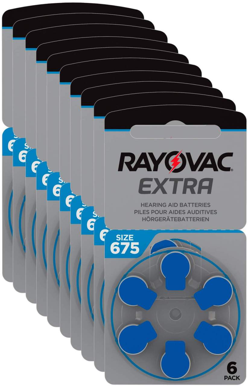 Rayovac Extra Hörgerätebatterie 675 Blau 10 x 6 Stück