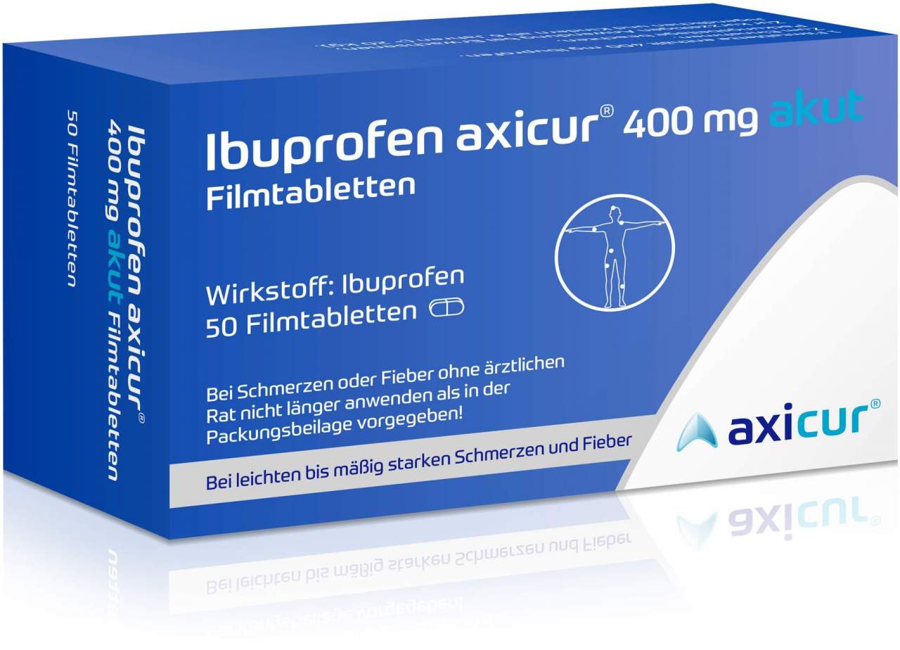Ibuprofen Axicur 400 mg Akut 50 Filmtabletten
