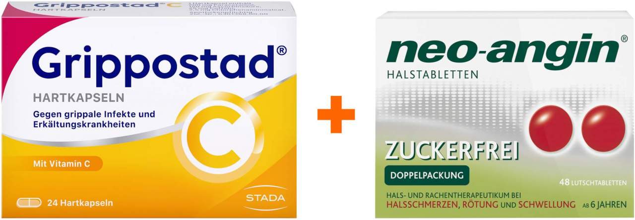 Sparset Erkältung Grippostad C & neo angin Halstabletten zfr.48 Lutschtabletten