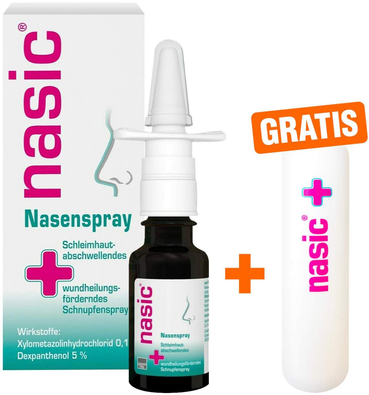 Nasic Nasenspray 15 ml + gratis Lippenpflegestift