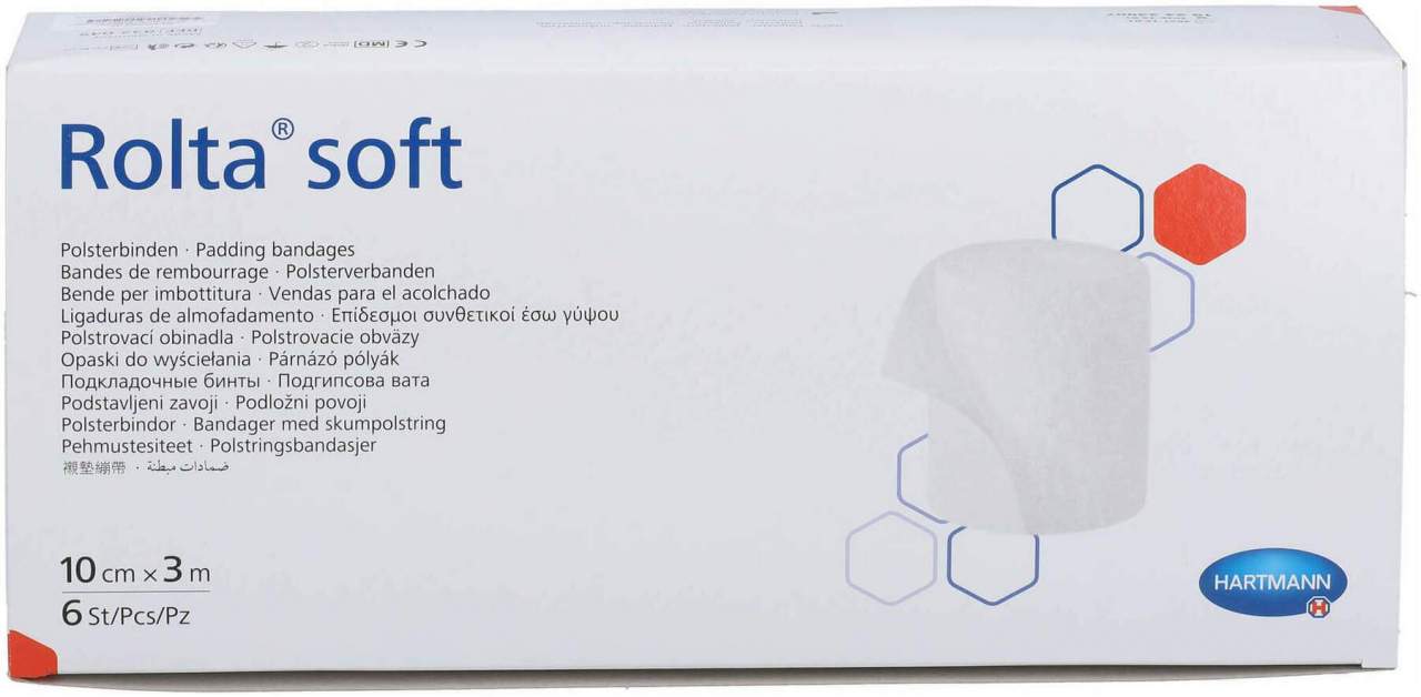 Rolta Soft Synth.-Wattebinde 10 cm X 3 M 6 Stück