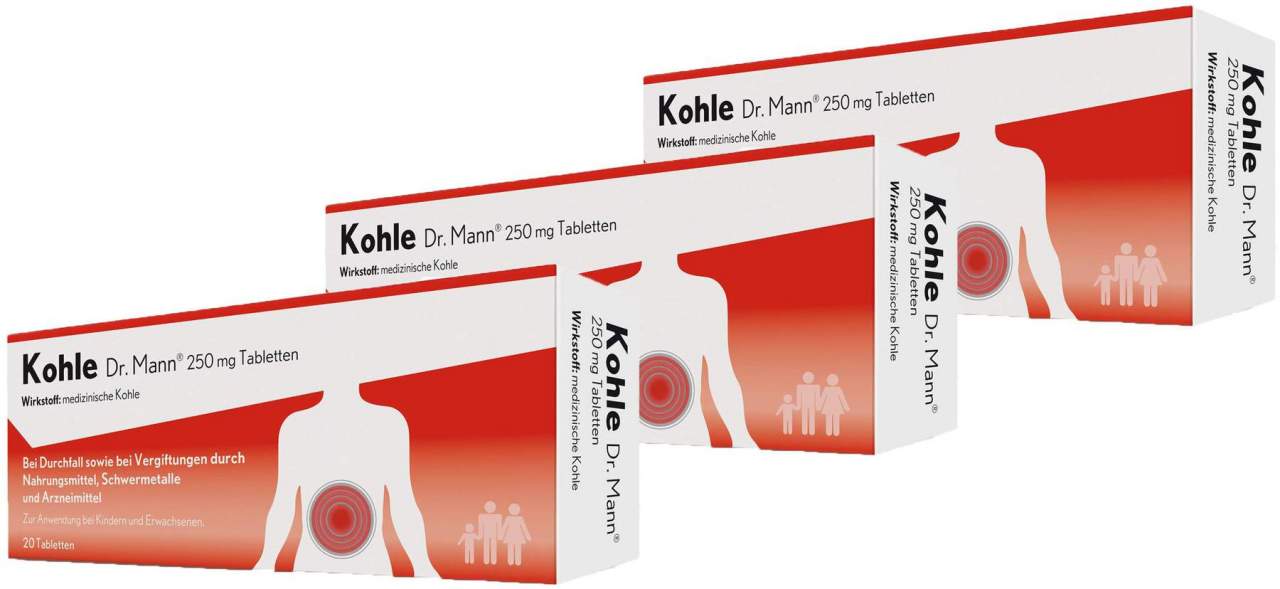 Kohle Dr. Mann 250 mg 3 x 20 Tabletten