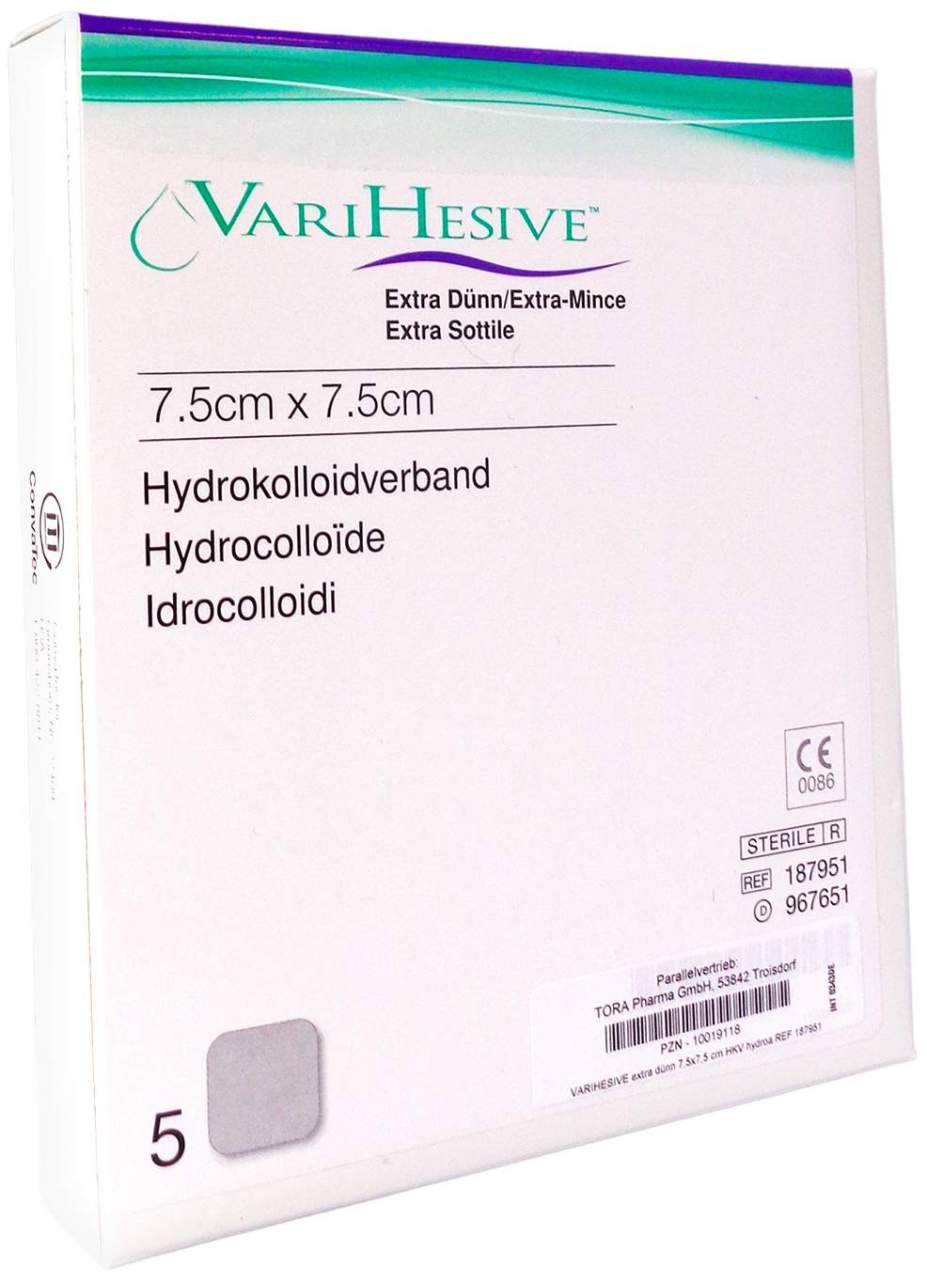 Varihesive Extra Dünn 7,5x7,5 cm Hkv Hydroa.967