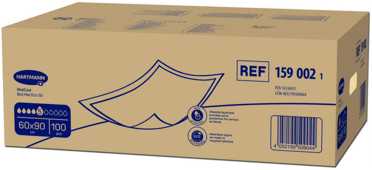 Molicare Bed Mat Eco 5 Tropfen 60 X 90 cm 100 Stück