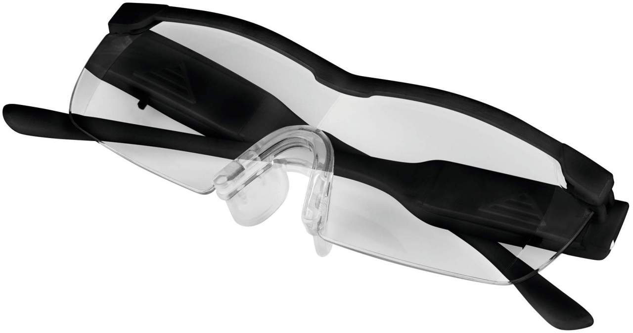 160% Vergrößerungsbrille mit LED-Licht, schwarzinkl. Aufbewahrungsbeutel,