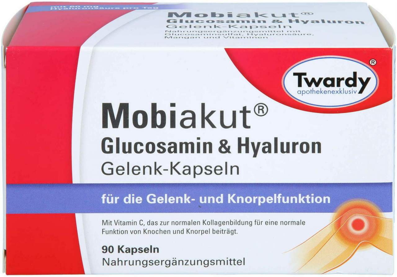 Mobiakut Glucosamin & Hyaluron Gelenk-Kapseln 90 S