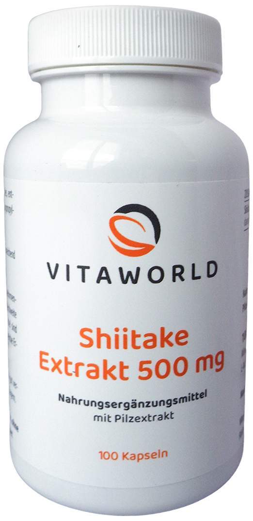 Shiitake Extrakt 500 mg 100 Kapseln