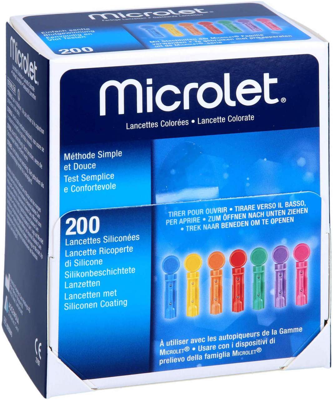 Microlet Lanzetten Farbig 200 Stück