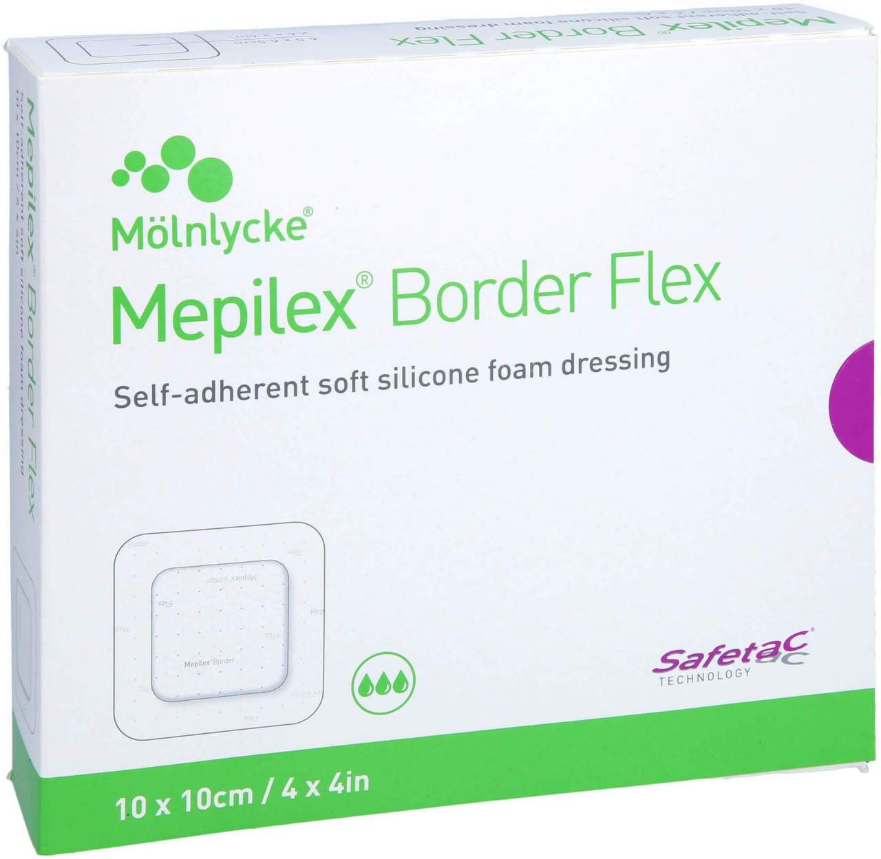 Mepilex Border Flex Schaumverb.Haft.10x10 cm