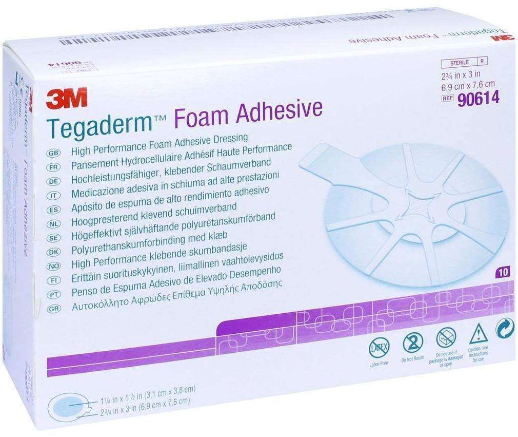 Tegaderm Foam Adhesive 6,9x7,6 cm Oval 90614