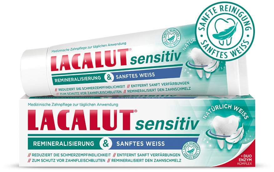 Lacalut sensitiv Remineralisierung & Sanftes Weiß Zahncreme 75 ml