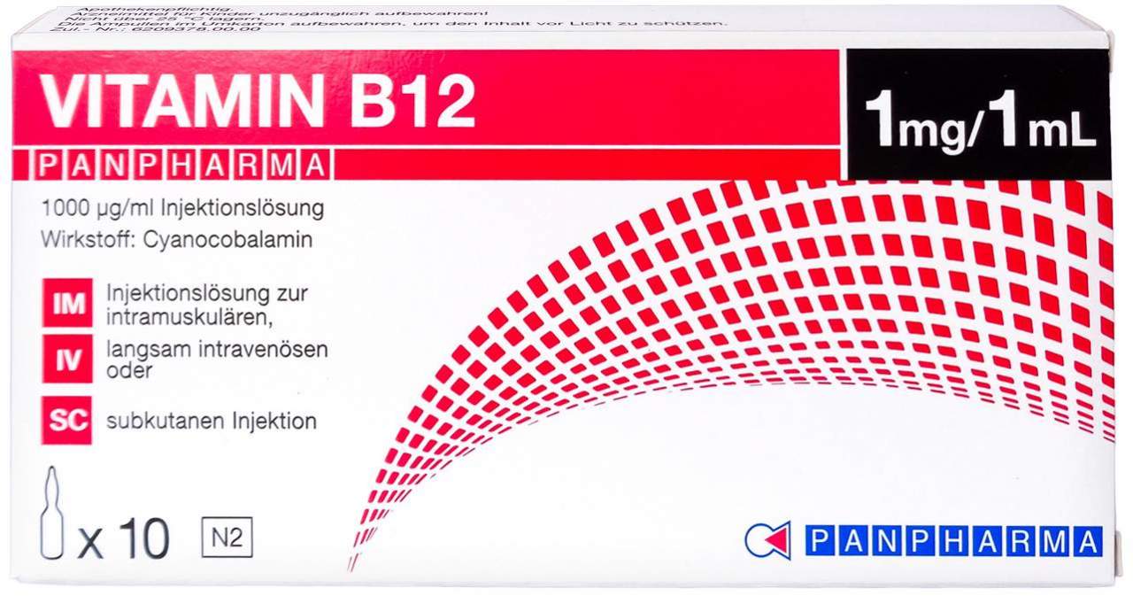 Vitamin B12 Panpharma 1000 µg Pro ml Injektionslösung