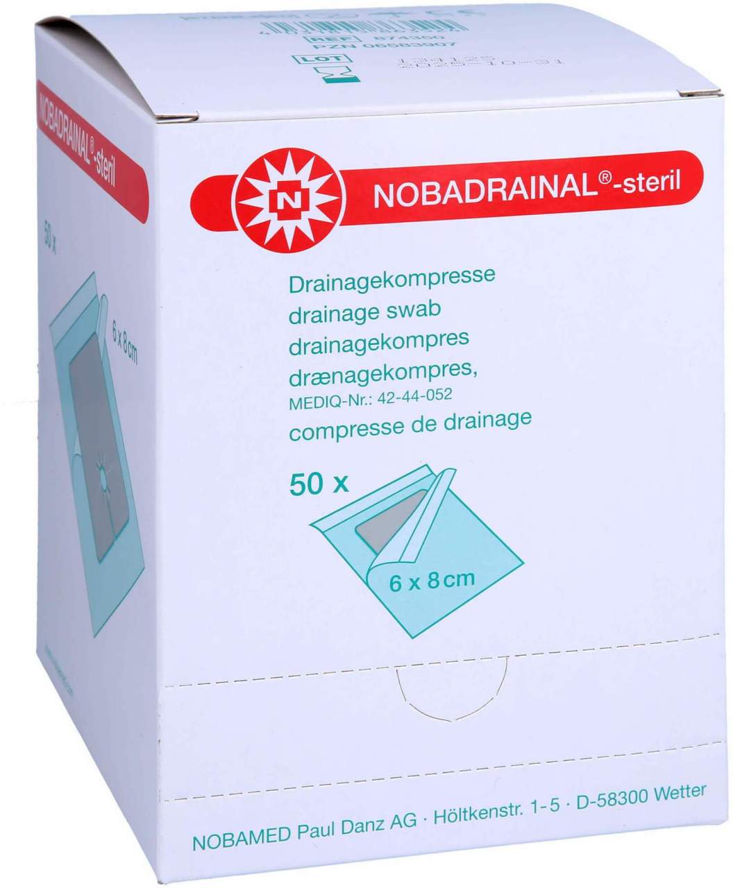 Nobadrainal Drainagekompressen Set 6x8cm