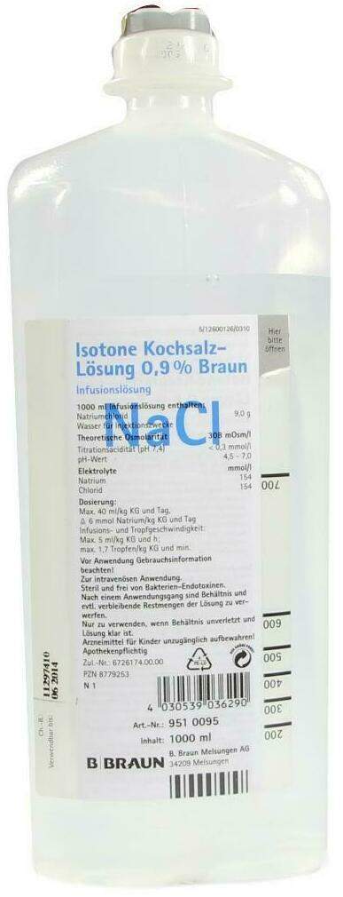 Kochsalzlösung 0,9% Ecoflac Plus 1000 ml Infusionslösung