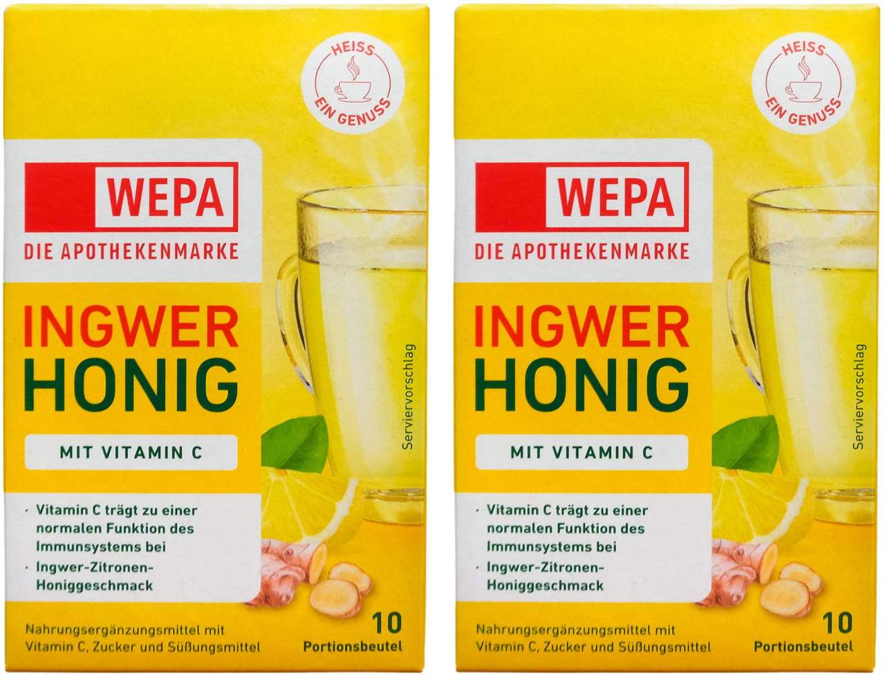 WEPA Ingwer + Honig + Vitamin CPulver 2 x 10 Beutel