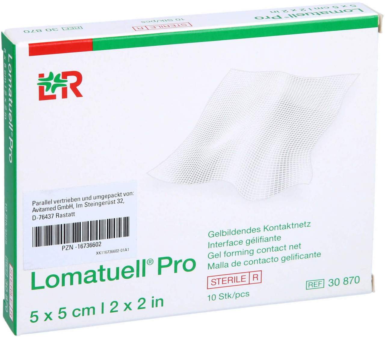 Lomatuell Pro 5 X 5 cm Steril 10 Stück