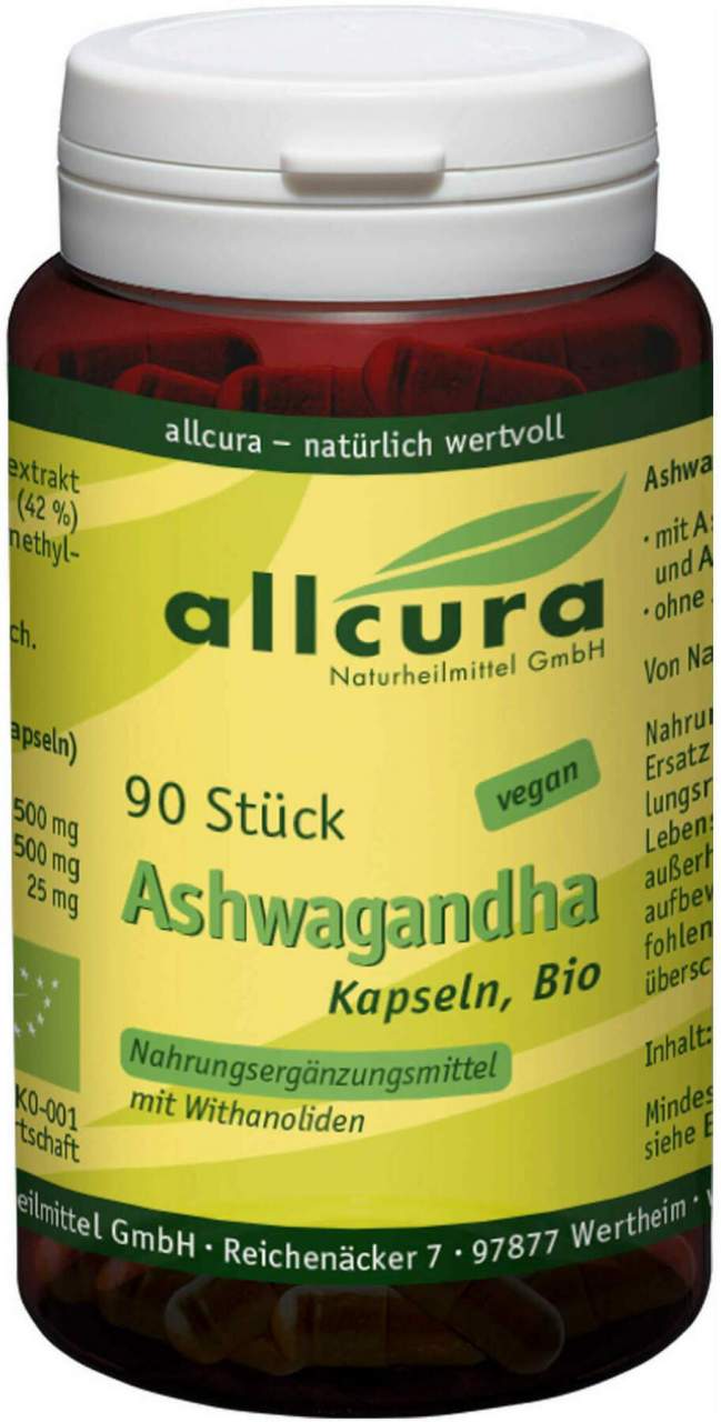 Ashwagandha Bio Mit Extrakt Ksm 66 90 Kapseln