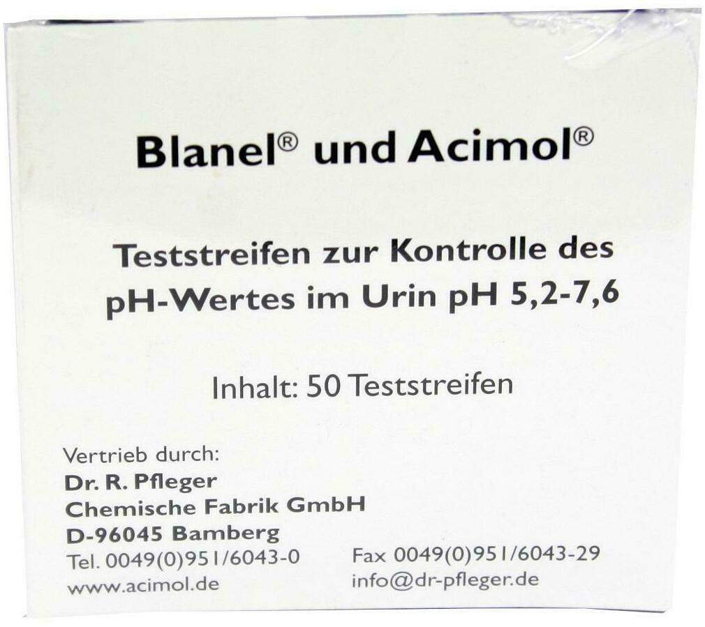 Teststreifenheft zur Bestimmung des Urin Ph Wertes 50 Teststreifen