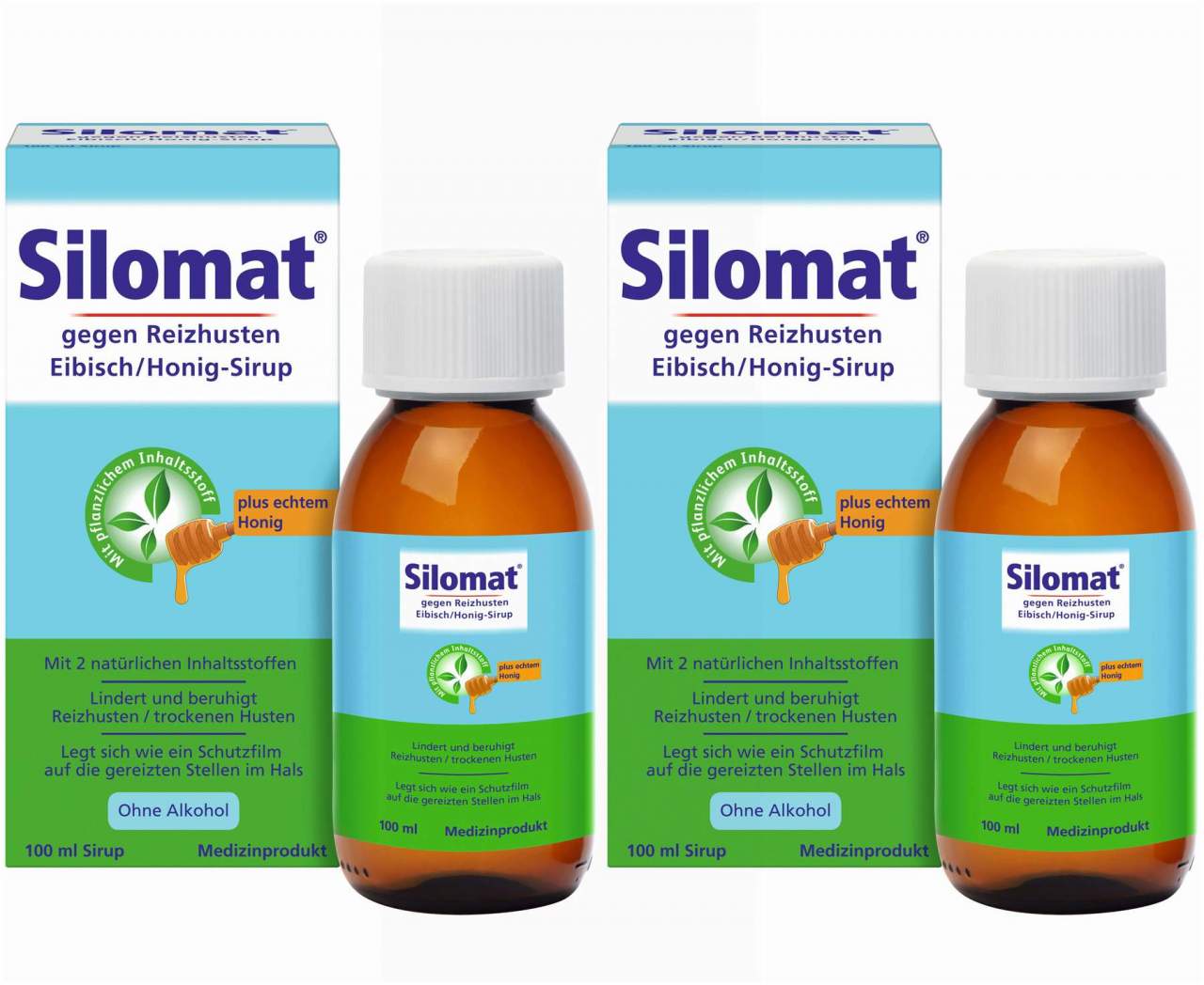 Silomat gegen Reizhusten Eibisch - Honig Sirup 2 x 100 ml