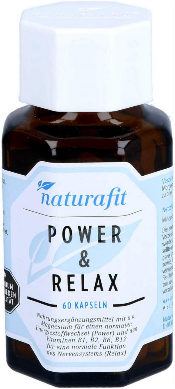Naturafit Power & Relax Aschw.Rhod.Opc Q10 Bvit.Mg 60 Stück