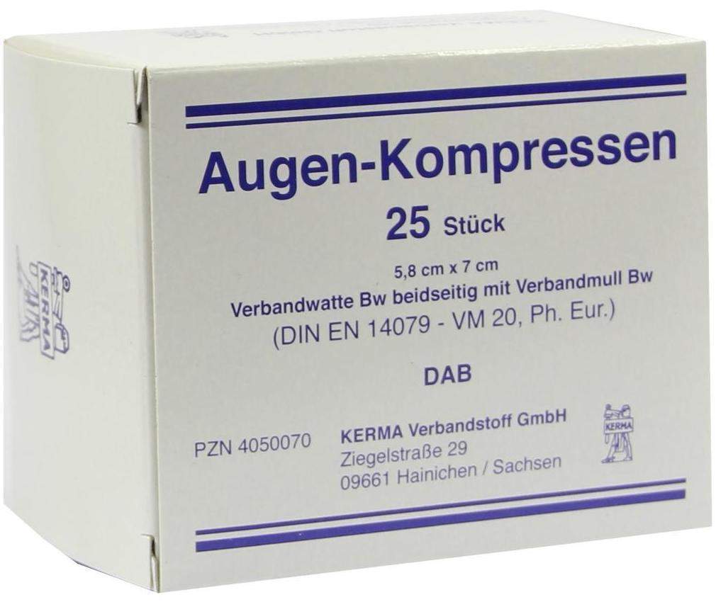 Augenkompressen Unsteril 5,8 X 7 cm 25 Kompressen