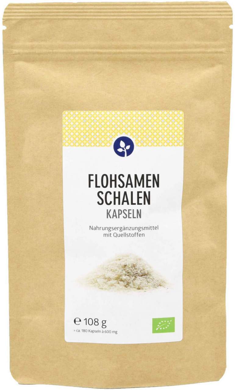 Flohsamenschalen 500 mg Bio 180 Kapseln
