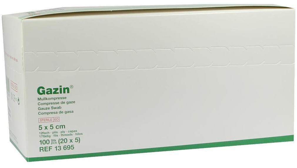Gazin Kompressen 5x5cm 12fach Steril