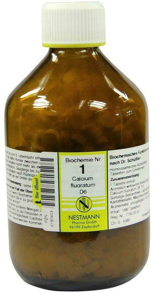 Biochemie 1 Calcium Fluoratum D 6 1000 Tabletten