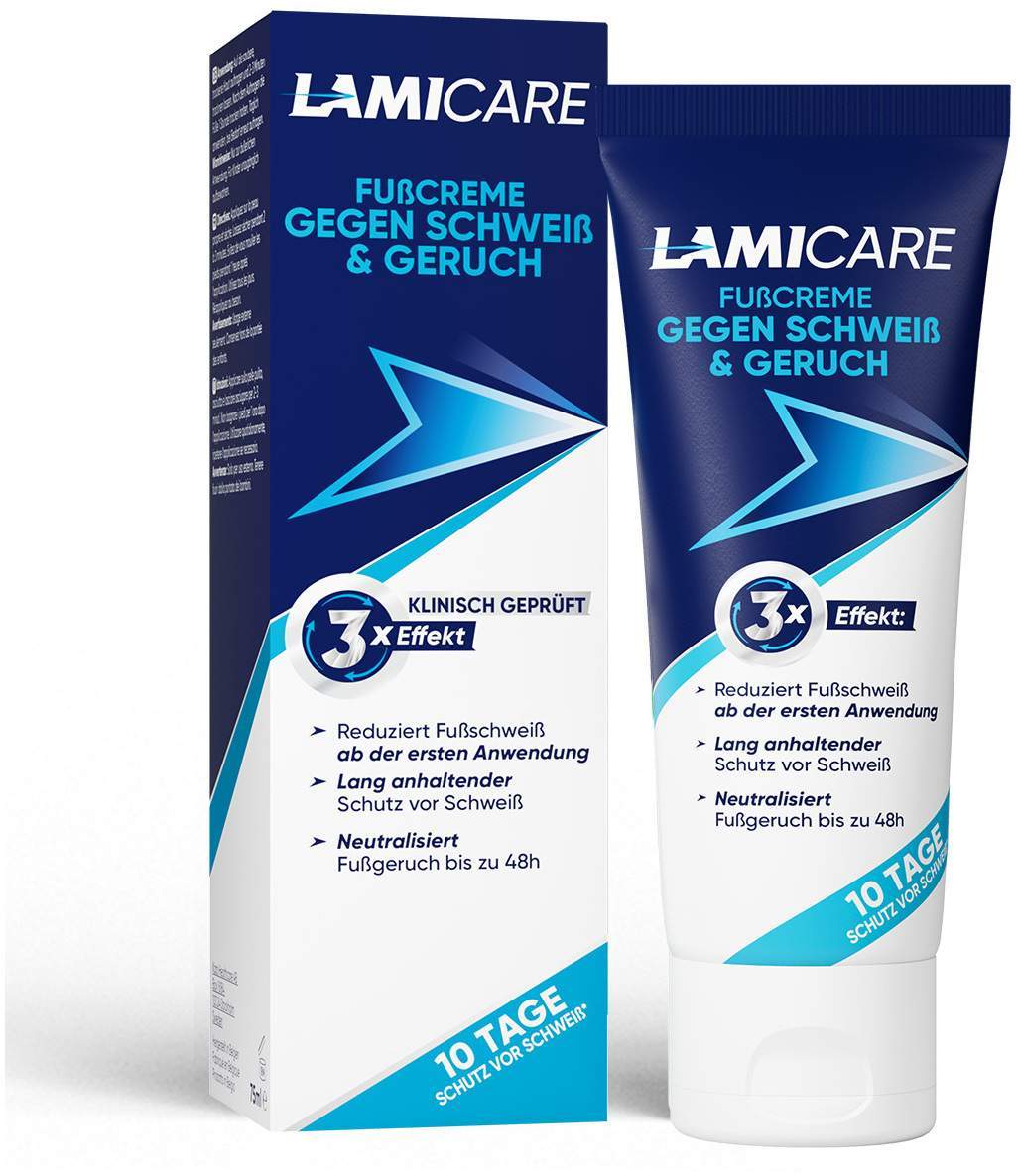 LamiCare Fußcreme gegen Schweiß & Geruch 75 ml - Zur Fußpflege