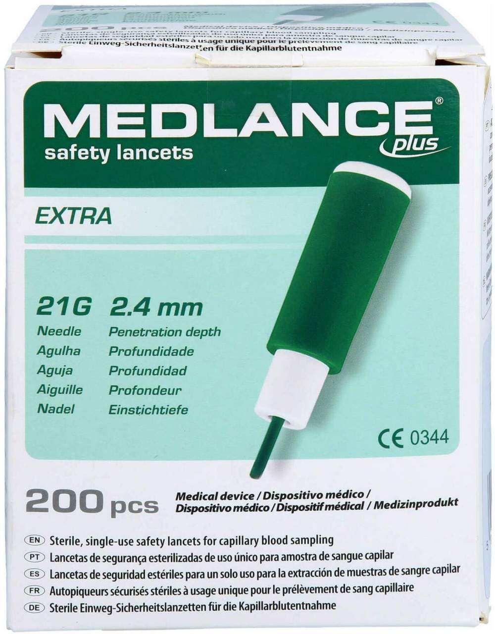 Medlance Plus Extra Sicherheitslanzetten 21 G
