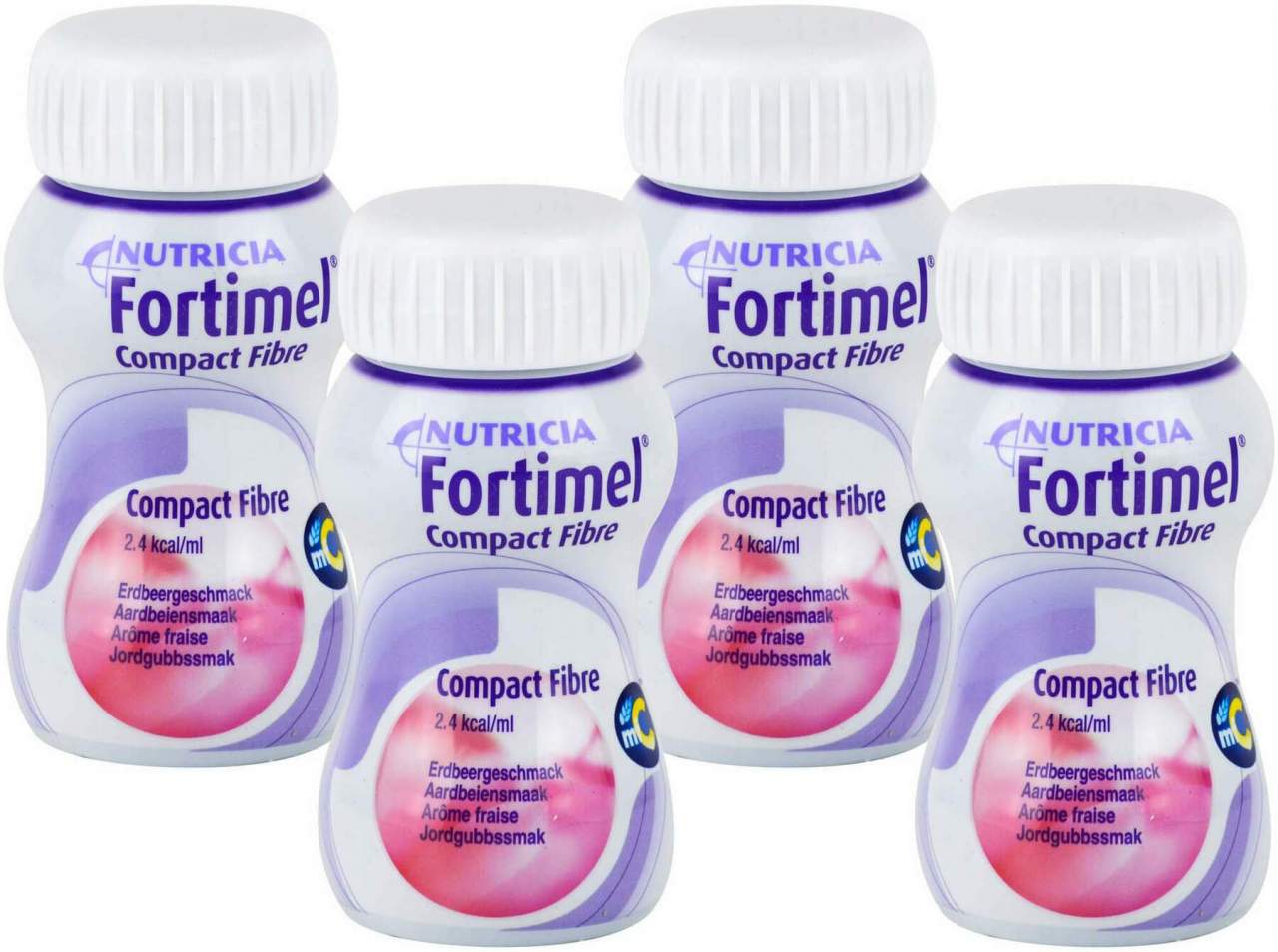 Fortimel Compact Fibre Erdbeere 8 X 4 X 125 ml Flüssigkeit