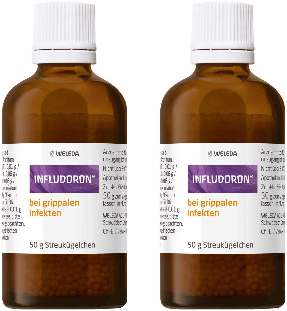 Weleda Infludoron Streukügelchen 2 x 50 g Globuli
