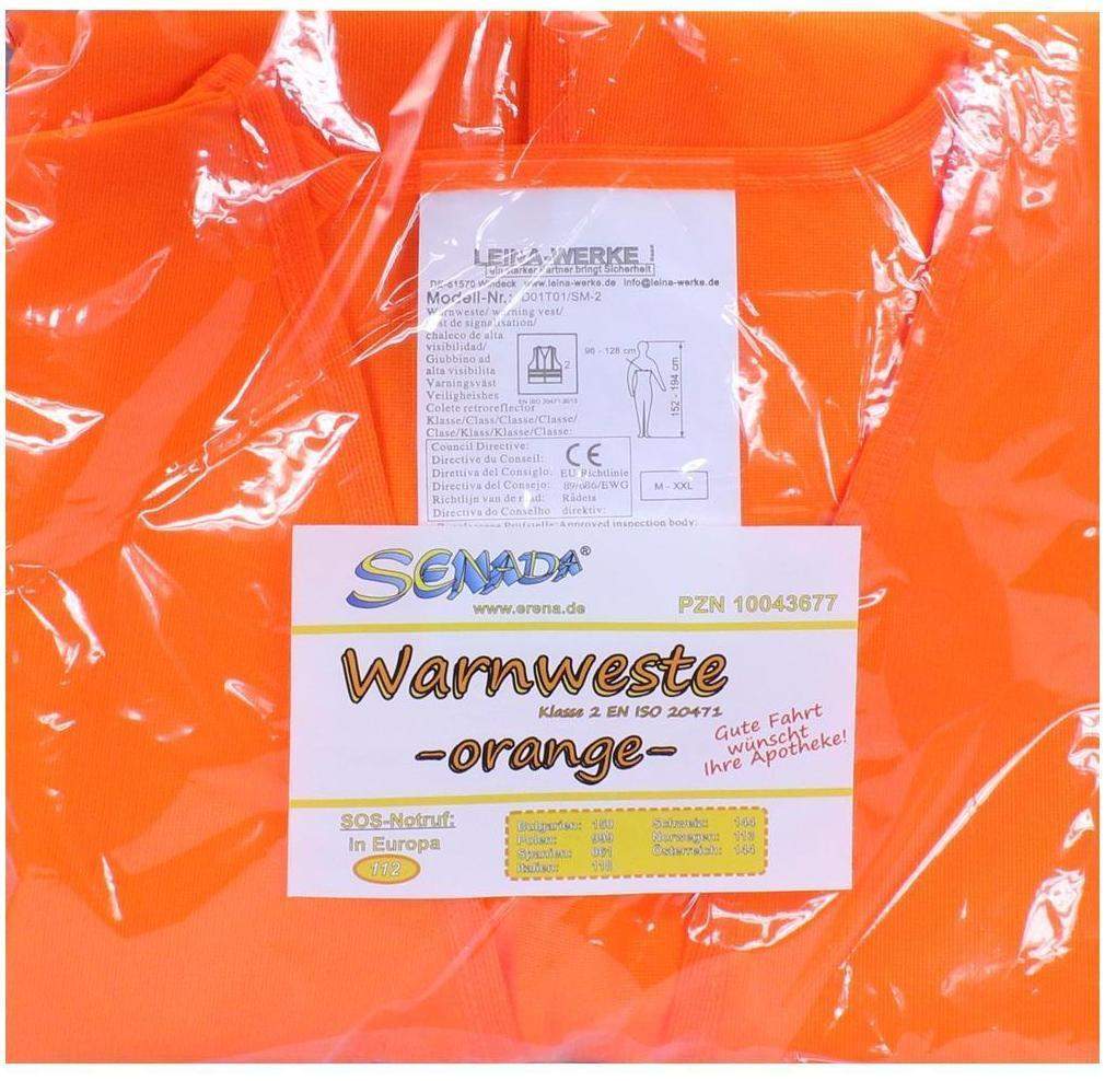 Senada Warnweste Orange im Beutel