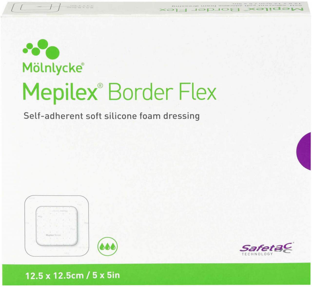 Mepilex Border Flex Schaumverb. Haft. 12,5 X 12,5 cm 10 Stück