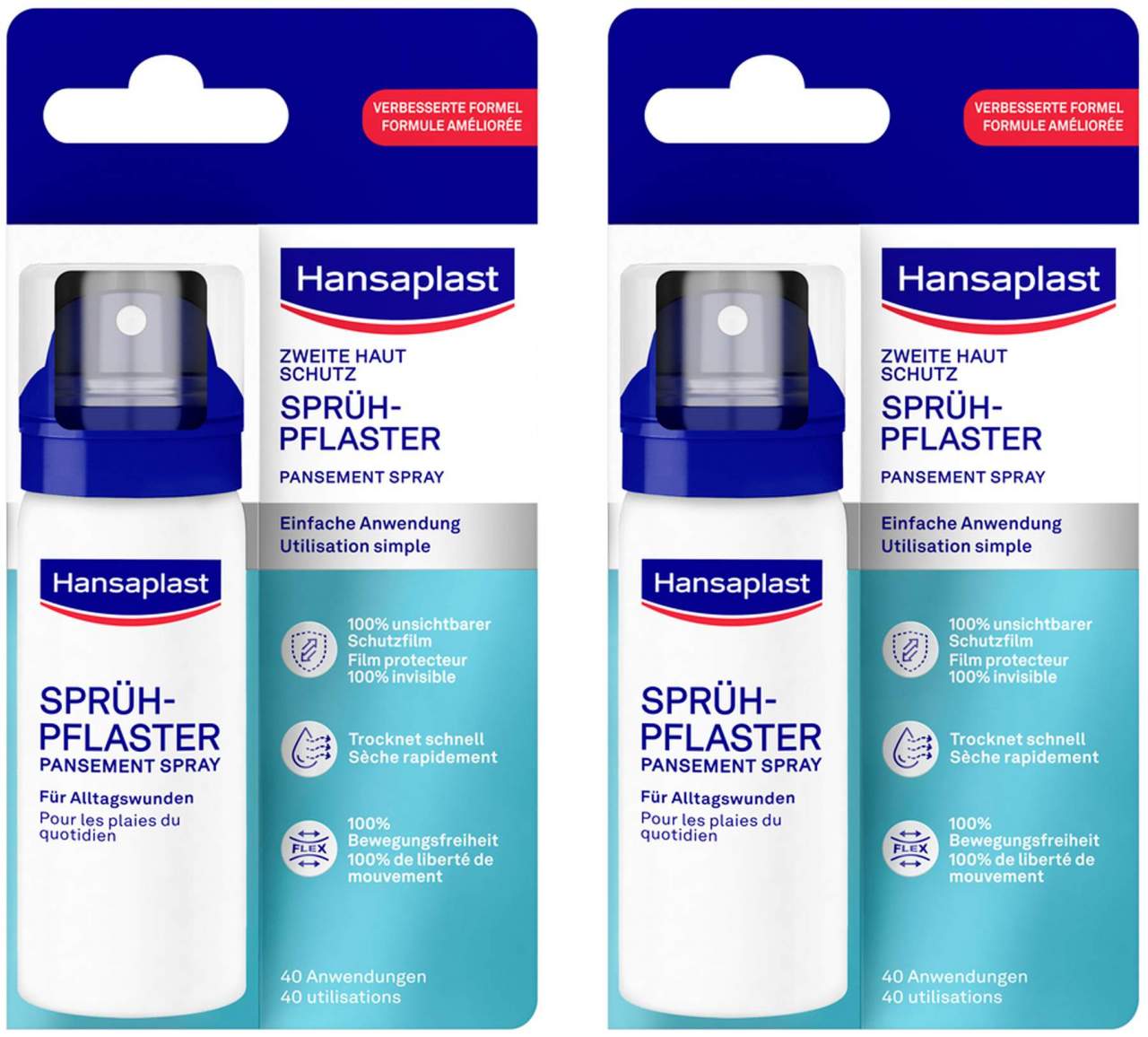 Hansaplast Zweite Haut Schutz Sprühpflaster 2 x 40 ml