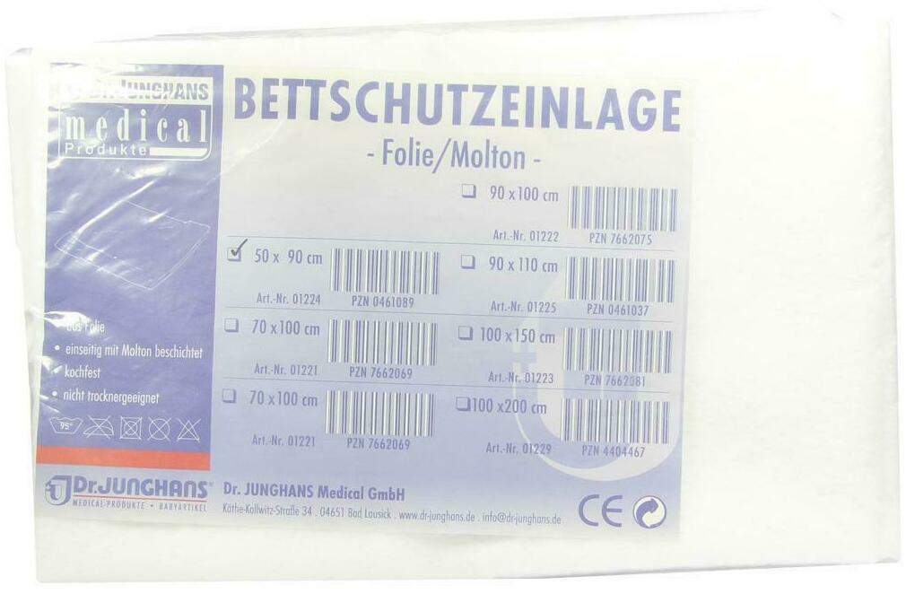 Bettschutzeinlage 50x90cm Folie Molton