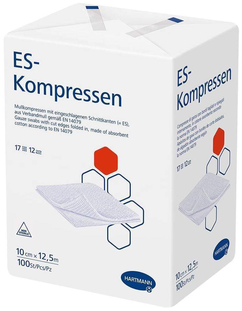 Es-Kompressen Unsteril 10x12,5cm 12fach