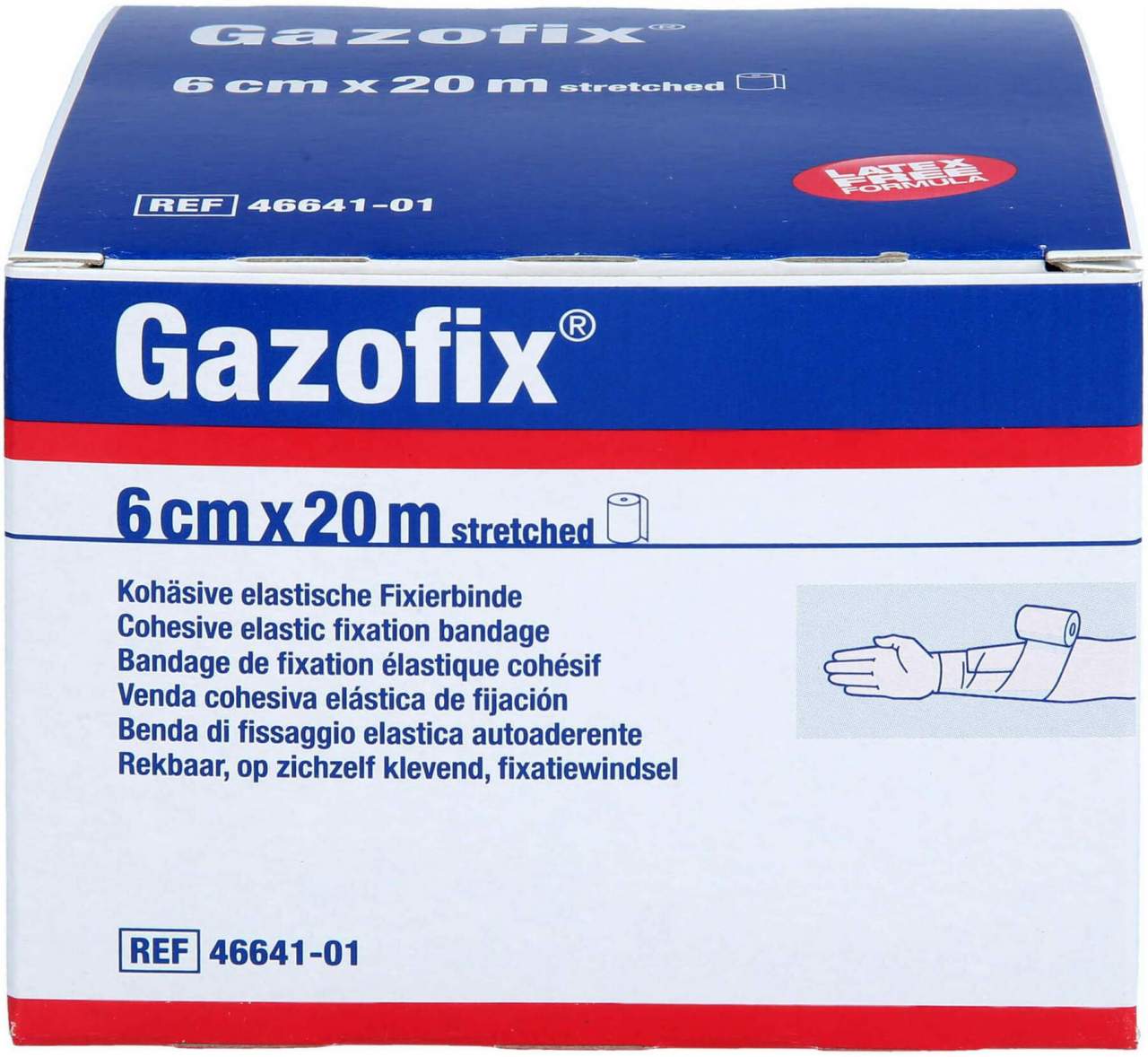 Gazofix Fixierbinde Kohäsiv 6 cm X 20 M 1 Stück