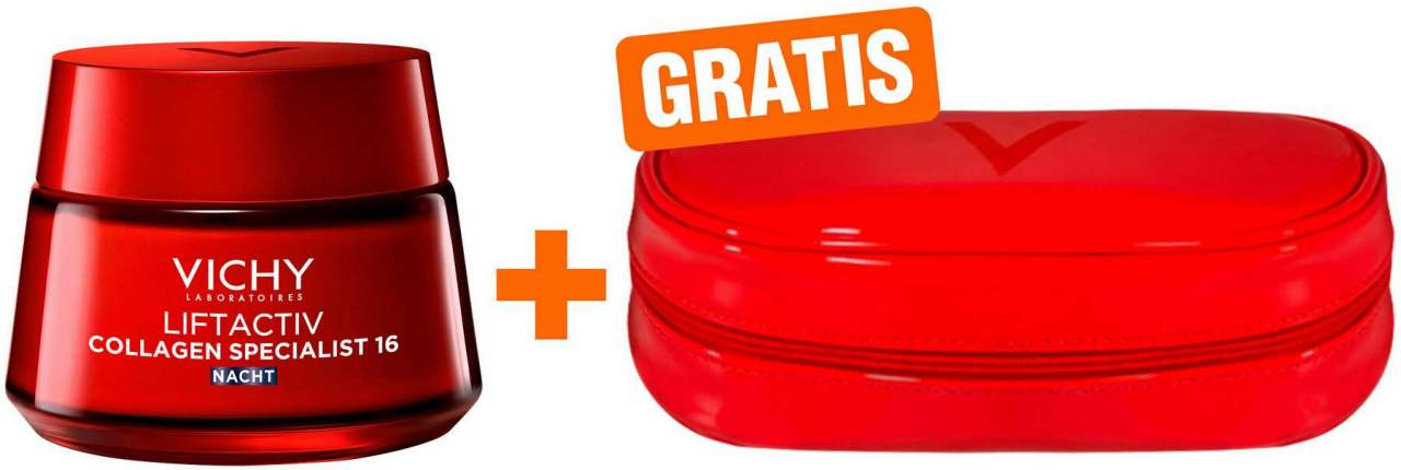 Vichy Liftactiv Collagen Specialist 16 Nacht 50 ml Creme + gratis Kosmetiktasche 1 Stück