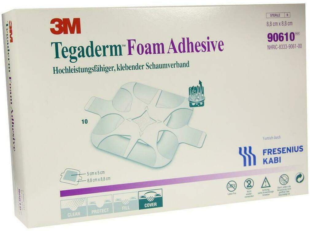 Tegaderm Foam Adhesive Fk 8,8x8,8cm 90610