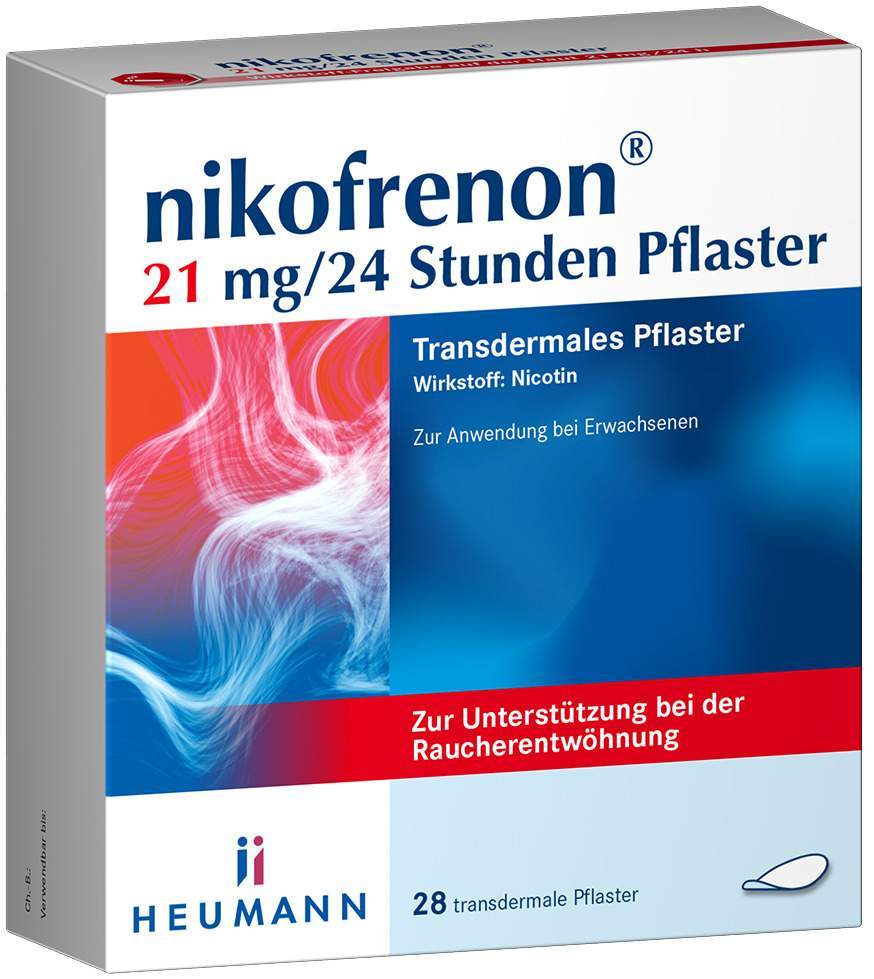 Nikofrenon 21 mg in 24 Stunden transdermale Pflaster 28 Stück