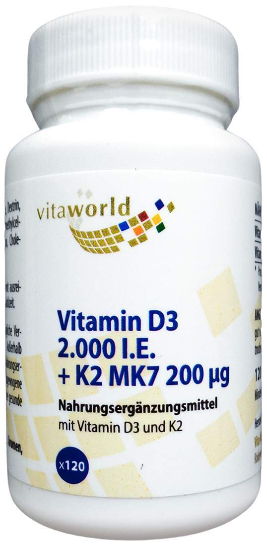 Vitamin D3+k2 2.000 I.E. Tabletten 120 Stück