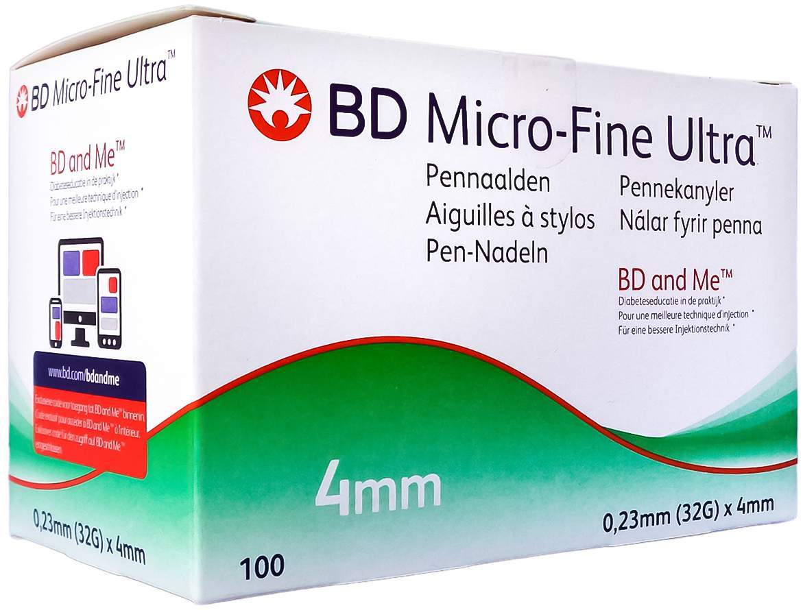 Bd Micro-Fine Ultra Pen-Nadeln 0,23 X 4 mm 100 Stück