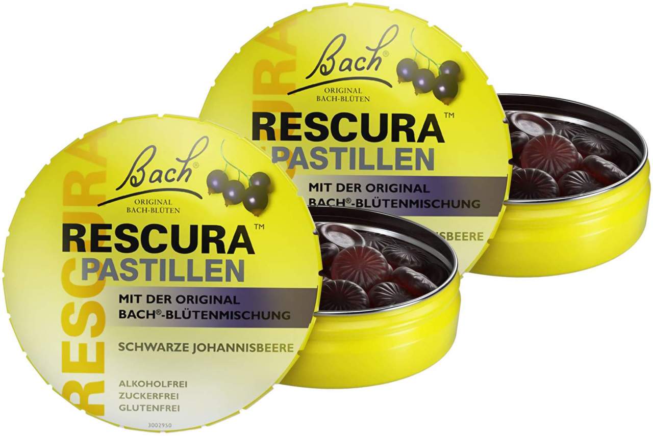 Bach Original Rescura Schwarze Johannisbeere 2 x 50 g Pastillen