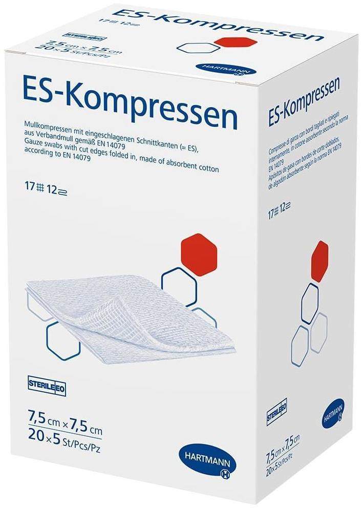 Es-Kompressen Steril 7,5 X 7,5 cm 20 X 5 Kompressen
