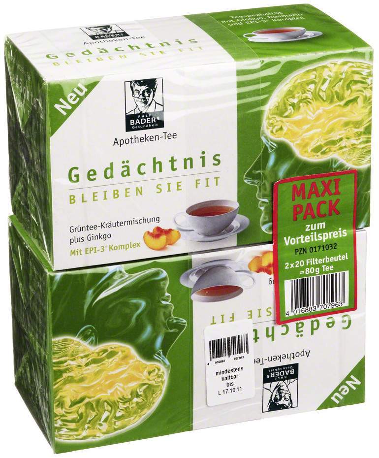 Baders Apotheken Tee Gedächtnis Maxipack Beutel