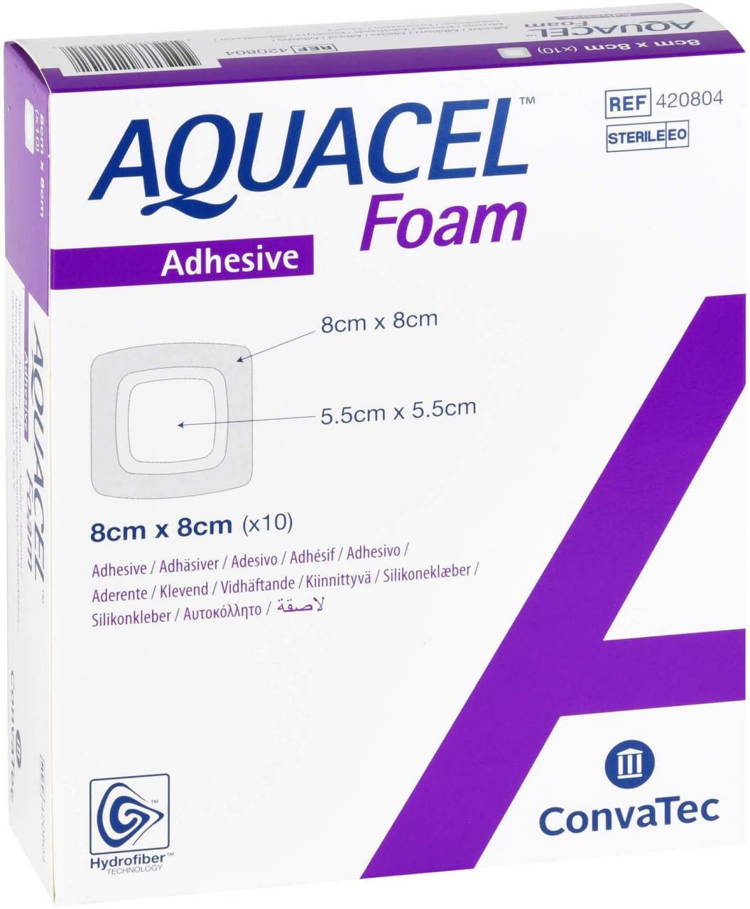 Aquacel Foam Adhäsiv 8x8 cm Verband