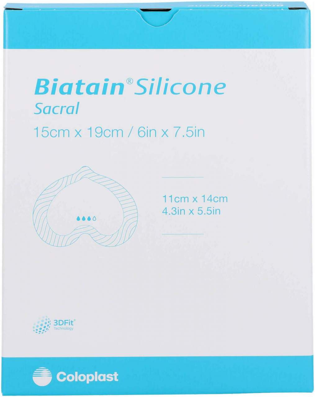 Biatain Silicone Schaumverb.Sakrum Klein 15x19 cm